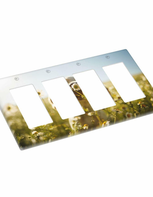 Load image into Gallery viewer, Wpshijia 4 Gang Light Switch Cover Wild Daisy Puppy Outdoor Wall Plate
