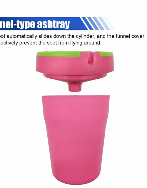 Load image into Gallery viewer, SKERJOVL 5PCS Car Glow in Dark Ashtray with Lid Portable Black
