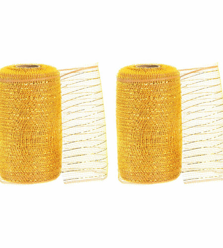 PATIKIL Decorative Mesh Ribbon Roll 5.9in x 10yd Pink 2pcs Classic Style