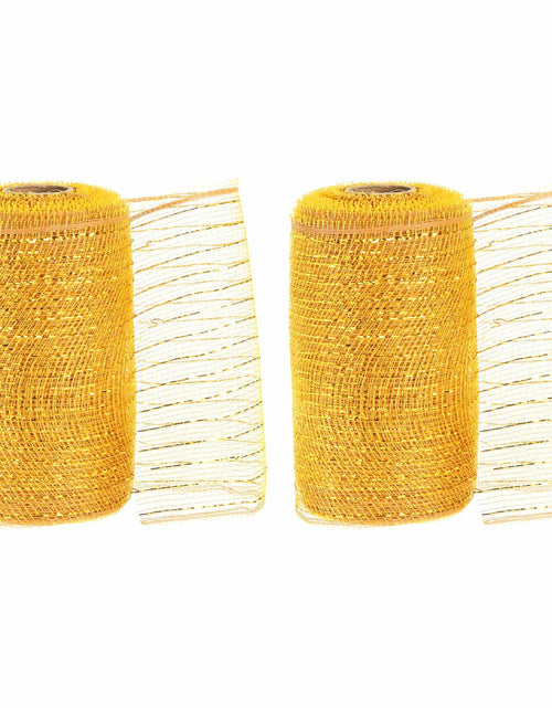 Load image into Gallery viewer, PATIKIL Decorative Mesh Ribbon Roll 5.9in x 10yd Pink 2pcs Classic Style
