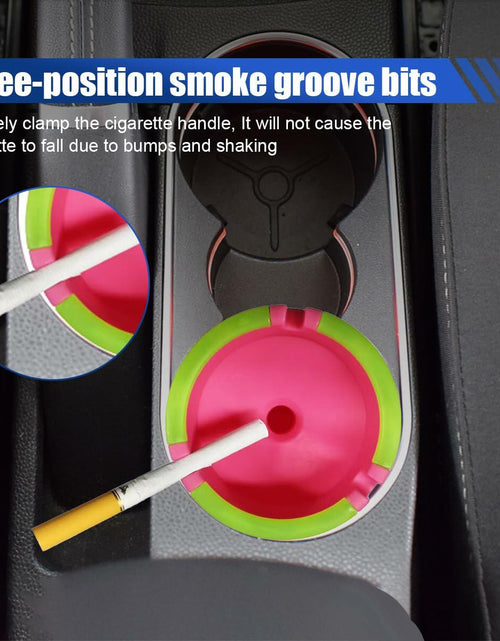 Load image into Gallery viewer, SKERJOVL 5PCS Car Glow in Dark Ashtray with Lid Portable Black
