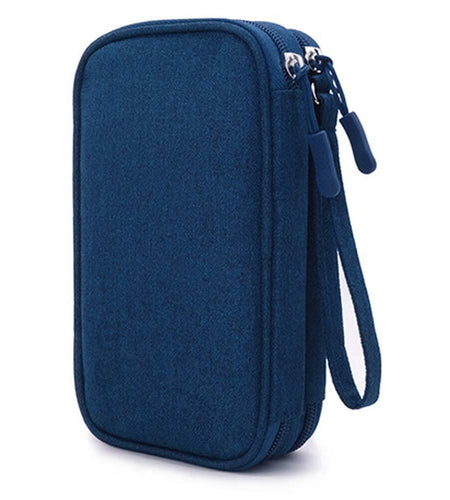 eYistar Diabetic Supplies Travel Case Organizer Blue for Test Strips Lancets