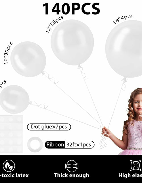 Load image into Gallery viewer, SINBEE 140pcs White Balloon Arch Kit 18 12 10 5 Inch Party Decorations
