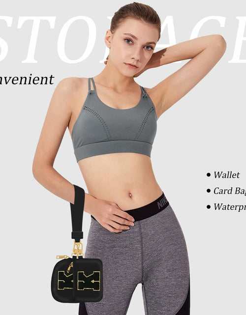Load image into Gallery viewer, ARIKJ Initial Wristlet Wallet Dual Pouch Mini Coin Purse Black B

