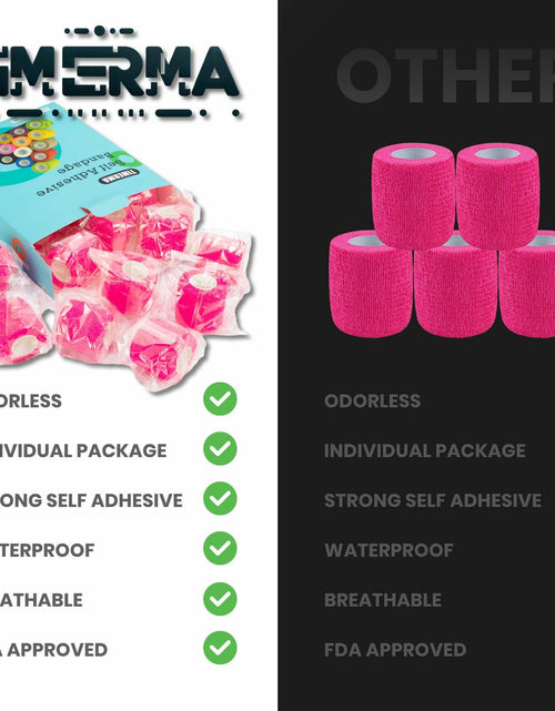 Load image into Gallery viewer, [Like New] timerma 20 Rolls Self Adhesive Bandage Wrap Elastic Breathable Pink
