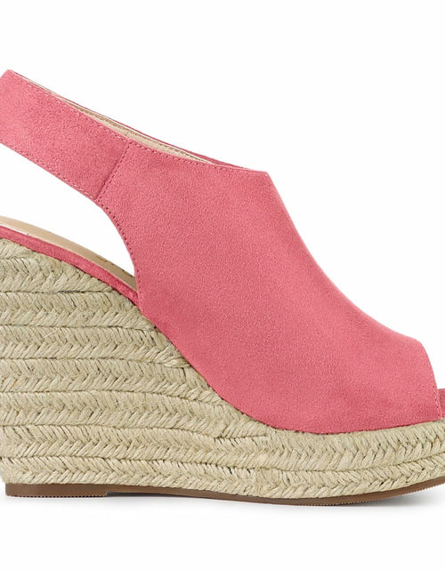 Load image into Gallery viewer, Allegra K Women's Espadrille Platform Wedges Sandals Watermelon Red Size 5.5
