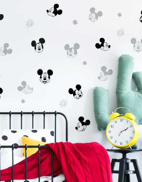 Load image into Gallery viewer, SAYBZ Cartoon Mouse Head Wall Decals Peel Stick Kids Room Decor Black White

