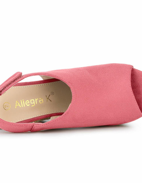 Load image into Gallery viewer, Allegra K Women's Espadrille Platform Wedges Sandals Watermelon Red Size 5.5
