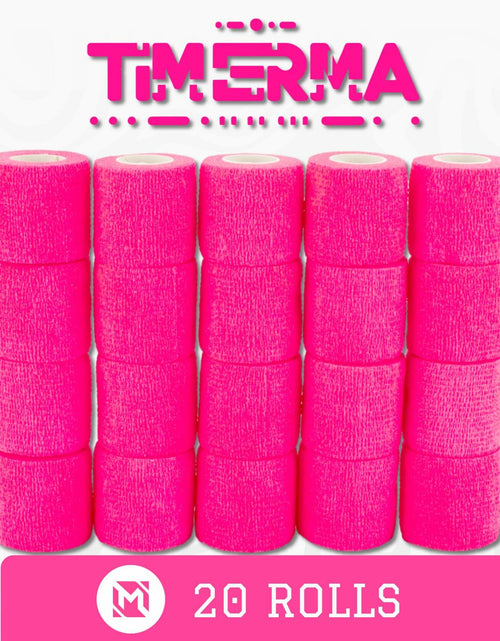 Load image into Gallery viewer, [Like New] timerma 20 Rolls Self Adhesive Bandage Wrap Elastic Breathable Pink
