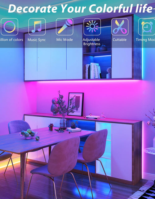Load image into Gallery viewer, GANZQH 15.6FT RGB Strip Lights USB Powered Smart App Remote Control
