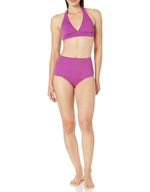 Load image into Gallery viewer, Amazon Essentials Women’s High Waist Swim Bottom Violet Size Small

