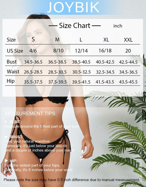 Load image into Gallery viewer, JOYBIK Women’s Ruffled Halter Bikini Set Brown Leopard Print Size S
