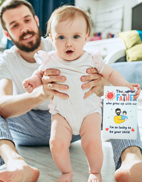 Load image into Gallery viewer, NQEUEPN New Dad 1st Birthday Card with Envelope Multicolor Father's Day Gift
