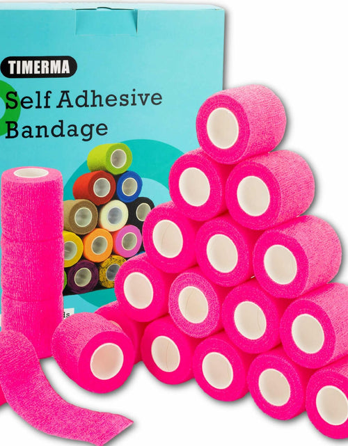 Load image into Gallery viewer, [Like New] timerma 20 Rolls Self Adhesive Bandage Wrap Elastic Breathable Pink
