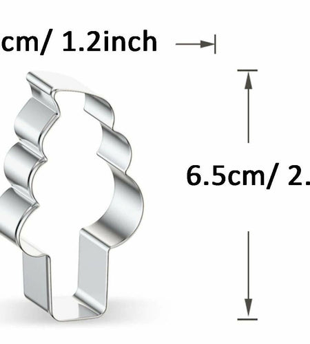 WJSYSHOP Mini Ice Cream Cookie Cutter Stainless Steel Silver