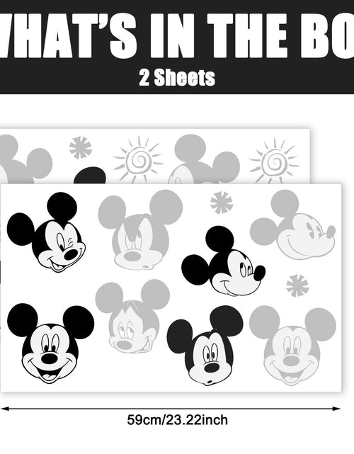 Load image into Gallery viewer, SAYBZ Cartoon Mouse Head Wall Decals Peel Stick Kids Room Decor Black White
