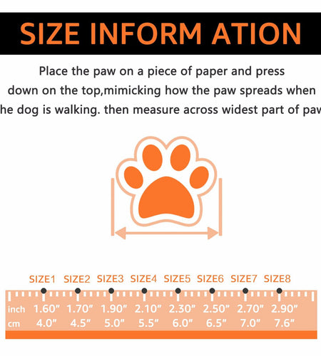 DOGOYS Dog Shoes Non-Slip Waterproof Boots Orange 4Pcs Size M-L