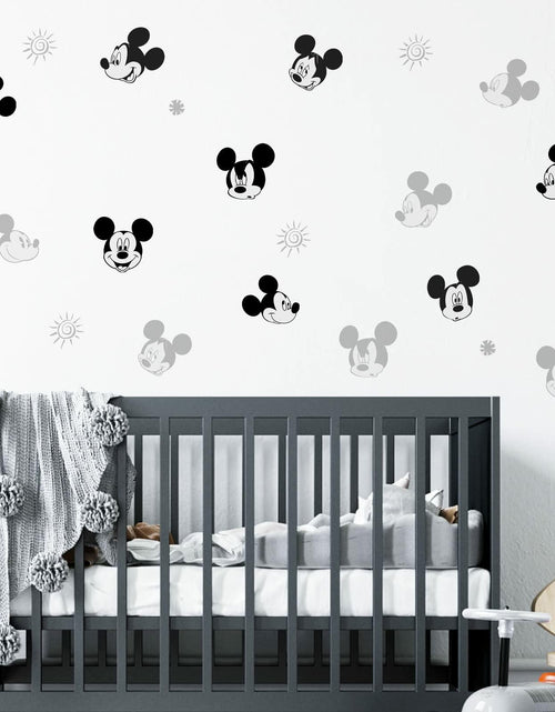 Load image into Gallery viewer, SAYBZ Cartoon Mouse Head Wall Decals Peel Stick Kids Room Decor Black White
