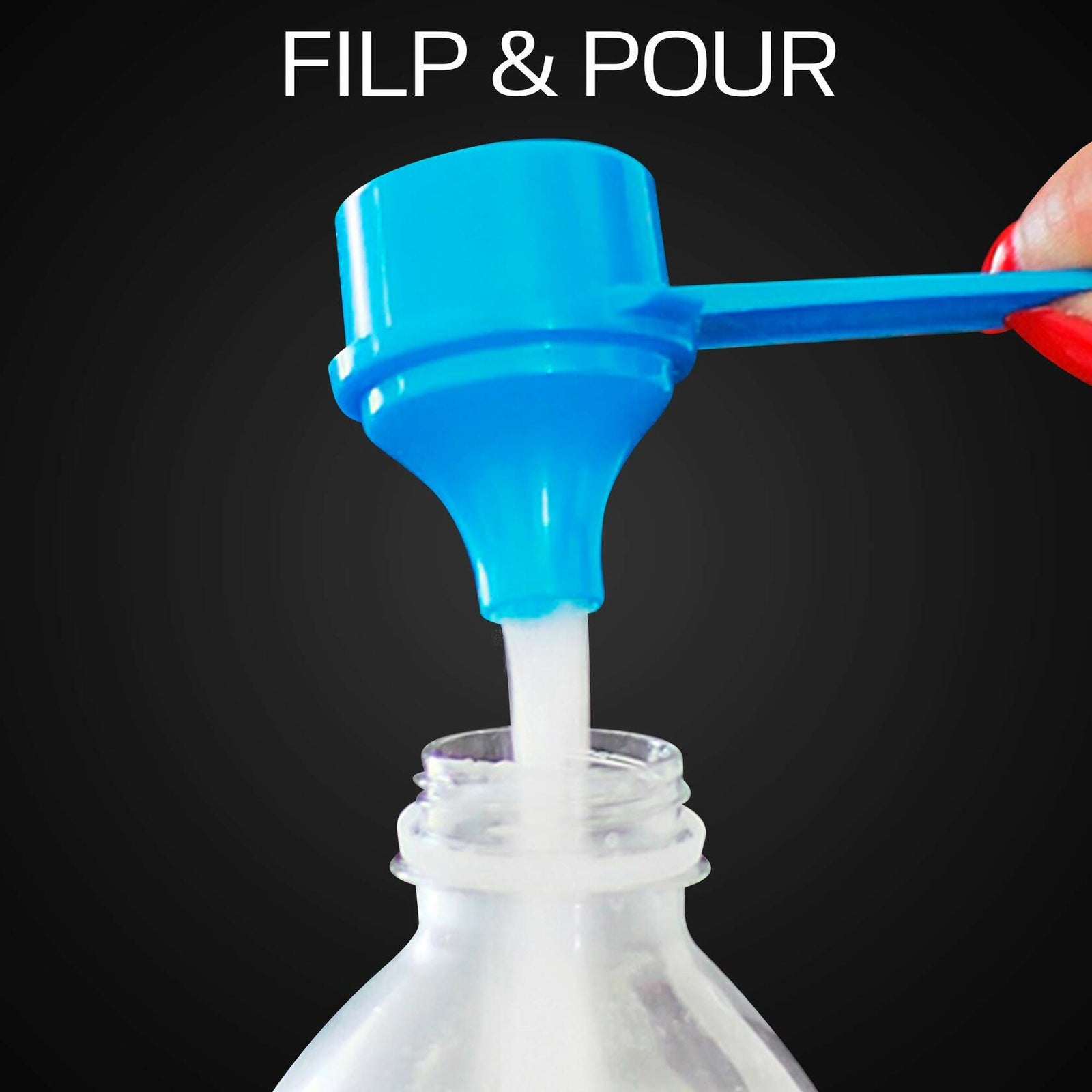The Scoopie Supplement Container & Funnel System 2 Pack Orange 25cc 80cc