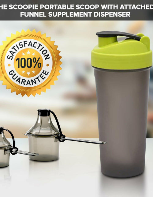 Load image into Gallery viewer, The Scoopie Supplement Container &amp; Funnel System 2 Pack Orange 25cc 80cc
