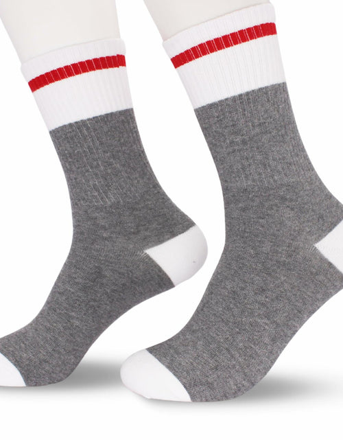 Load image into Gallery viewer, KGHYT Funny Socks If You Can Read This Bring Me Cake Red White Striped 2 Pairs
