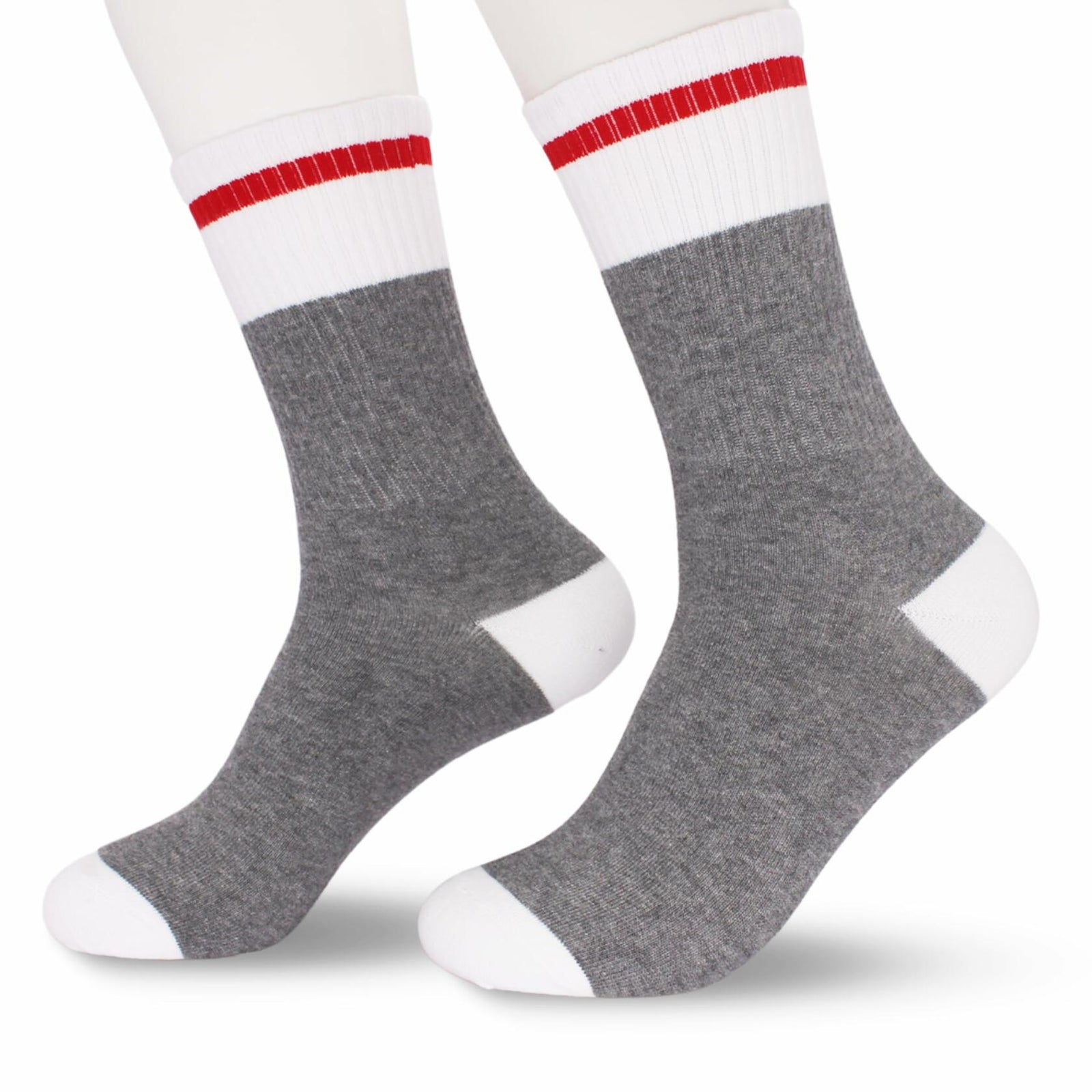 KGHYT Funny Socks If You Can Read This Bring Me Cake Red White Striped 2 Pairs