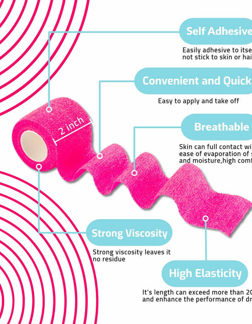 Load image into Gallery viewer, [Like New] timerma 20 Rolls Self Adhesive Bandage Wrap Elastic Breathable Pink
