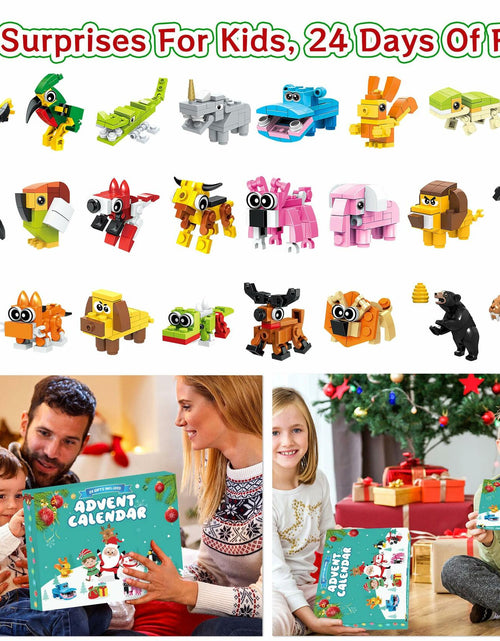 Load image into Gallery viewer, Animal Building Blocks Advent Calendar 24 Pack Christmas Toys for Kids 2024
