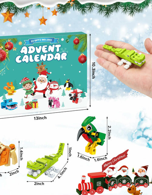 Load image into Gallery viewer, Animal Building Blocks Advent Calendar 24 Pack Christmas Toys for Kids 2024
