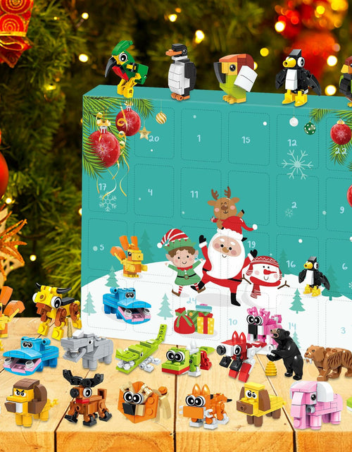 Load image into Gallery viewer, Animal Building Blocks Advent Calendar 24 Pack Christmas Toys for Kids 2024
