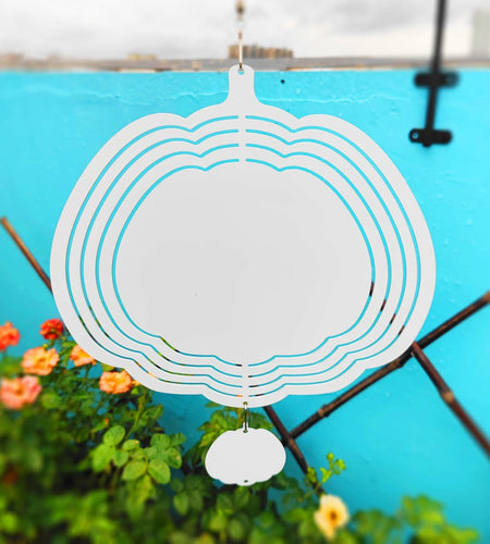 GALAXY WIND SPINNER 10" 3D Stainless Steel Round Pumpkin Garden Decor 25cm