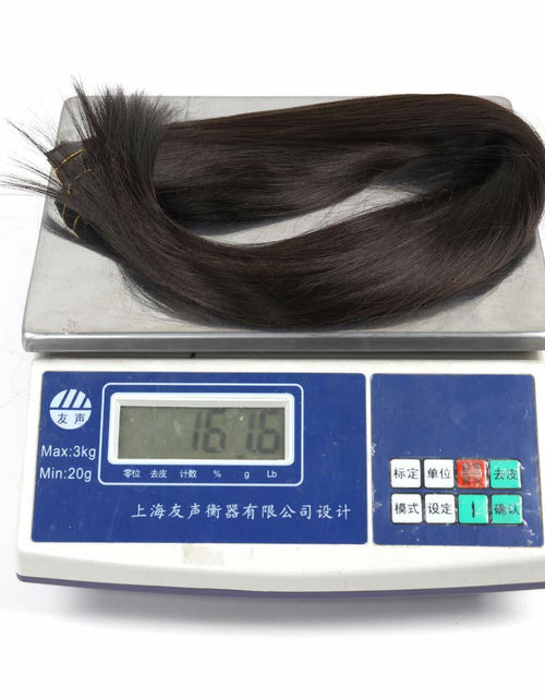 Load image into Gallery viewer, [Like New] MYS Hair 24inch PU Clip-In Synthetic Hair Extensions Dark Brown 160g

