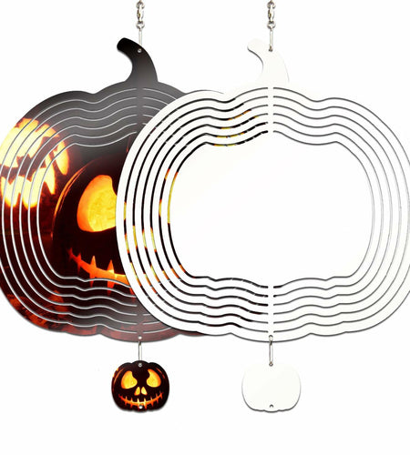 GALAXY WIND SPINNER 10" 3D Stainless Steel Round Pumpkin Garden Decor 25cm