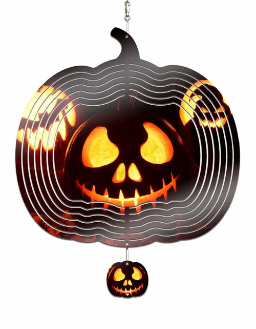 Load image into Gallery viewer, GALAXY WIND SPINNER 10" 3D Stainless Steel Round Pumpkin Garden Decor 25cm
