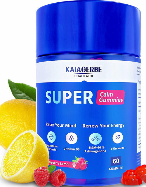 Load image into Gallery viewer, KAIAGERBE TOTAL HEALTH Magnesium Glycinate Gummies 100mg Ashwagandha 60 Ct
