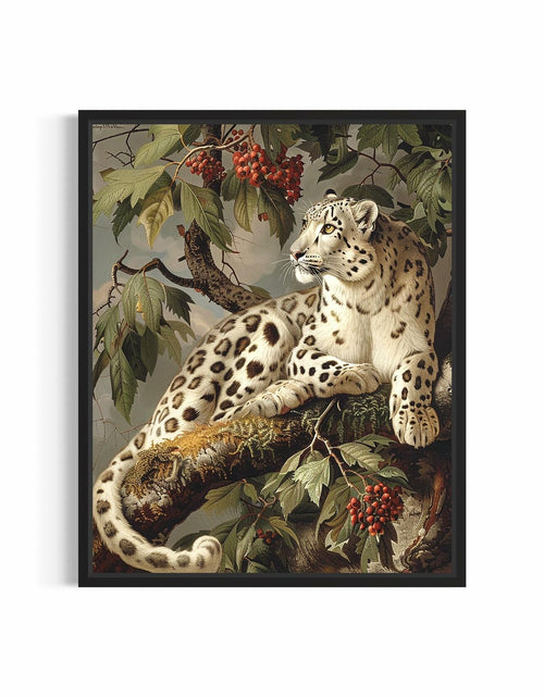 Load image into Gallery viewer, HomeArtPrint Snow Leopard Vintage Poster Art Print 8x10 inches Unframed
