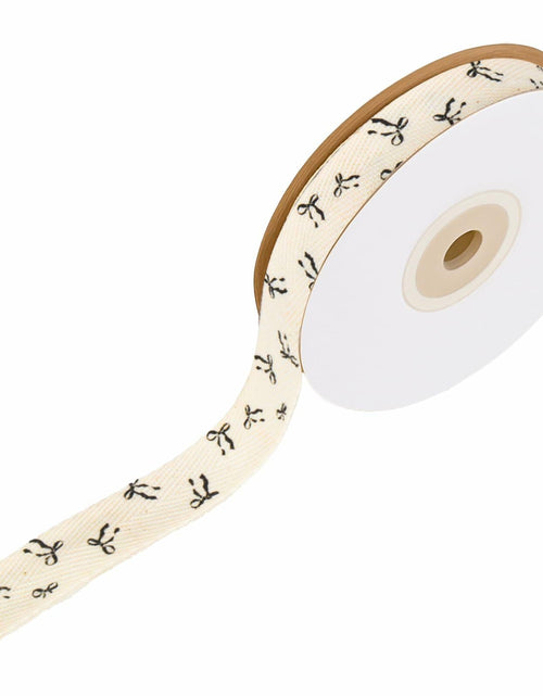 Load image into Gallery viewer, Luhiew Black Cotton Bow Ribbon 3/5 Inch 10 Yards Crafting Gift Wrap
