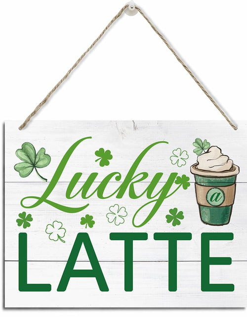 Load image into Gallery viewer, XQLSR St Patricks Day Coffee Wood Sign Irish Rustic Porch Decor
