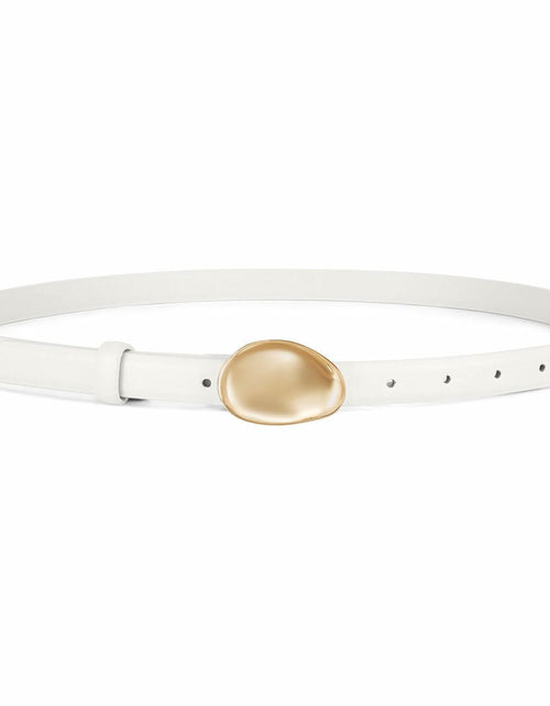 Load image into Gallery viewer, WERFORU Women Skinny Faux Leather Belt Gold Buckle 0.7" Width Size 36-42"
