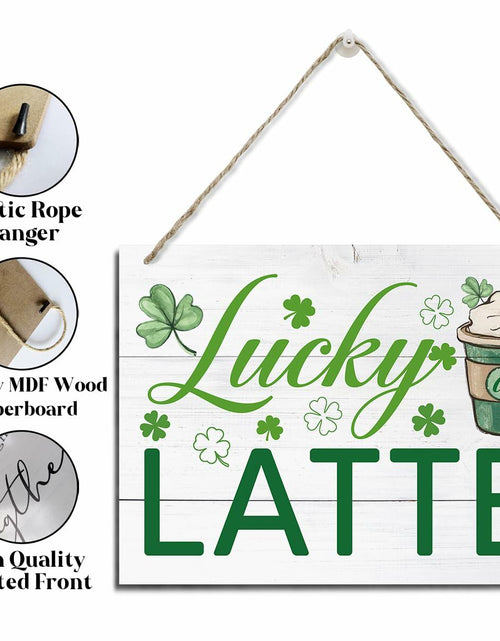 Load image into Gallery viewer, XQLSR St Patricks Day Coffee Wood Sign Irish Rustic Porch Decor
