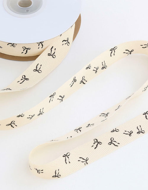 Load image into Gallery viewer, Luhiew Black Cotton Bow Ribbon 3/5 Inch 10 Yards Crafting Gift Wrap
