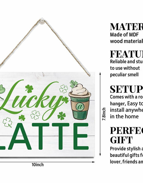 Load image into Gallery viewer, XQLSR St Patricks Day Coffee Wood Sign Irish Rustic Porch Decor
