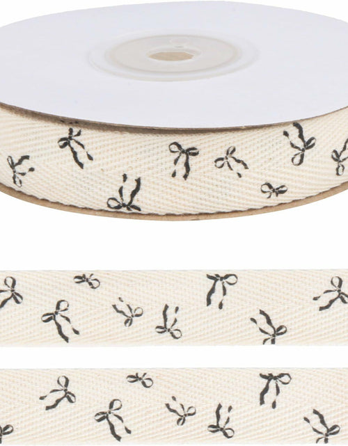 Load image into Gallery viewer, Luhiew Black Cotton Bow Ribbon 3/5 Inch 10 Yards Crafting Gift Wrap
