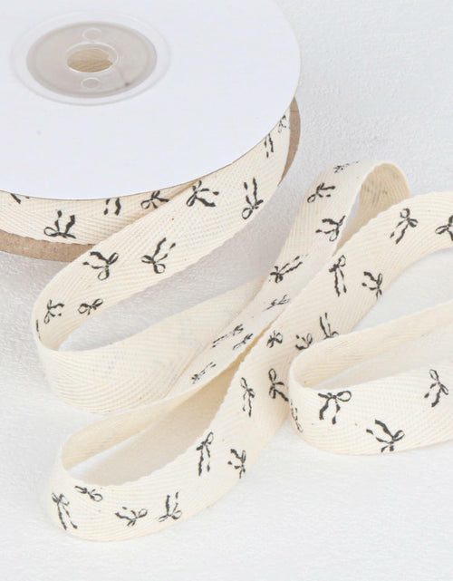 Load image into Gallery viewer, Luhiew Black Cotton Bow Ribbon 3/5 Inch 10 Yards Crafting Gift Wrap
