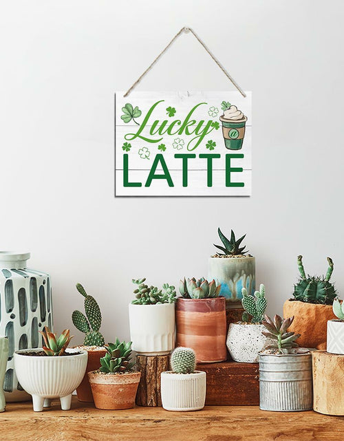 Load image into Gallery viewer, XQLSR St Patricks Day Coffee Wood Sign Irish Rustic Porch Decor
