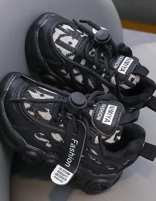 Load image into Gallery viewer, VRYUZHOU Kids Stylish Party Christmas Cartoon Sneakers Black Size 9
