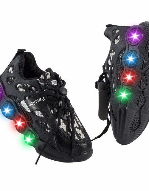 Load image into Gallery viewer, VRYUZHOU Kids Stylish Party Christmas Cartoon Sneakers Black Size 9
