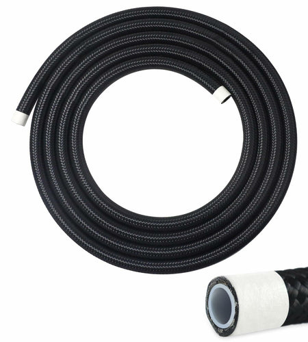 VWTNI 6AN PTFE Nylon Braided Fuel Line Hose 5FT E85 Compatible