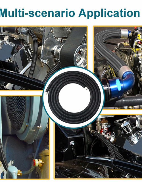 Load image into Gallery viewer, VWTNI 6AN PTFE Nylon Braided Fuel Line Hose 5FT E85 Compatible
