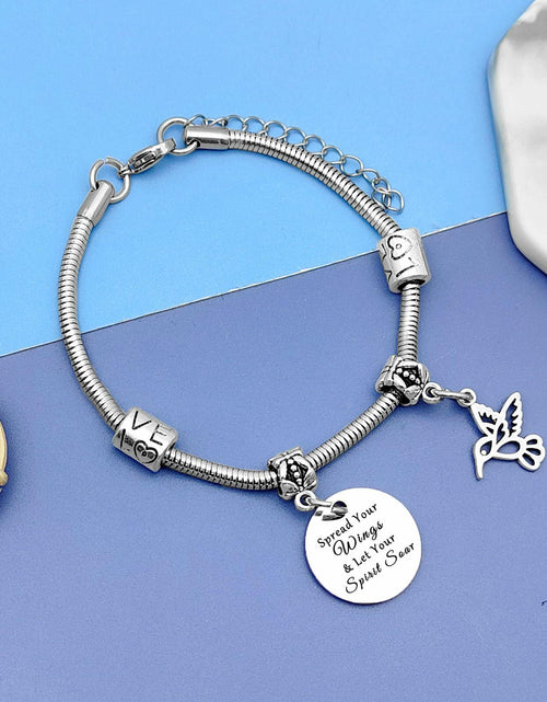 Load image into Gallery viewer, DlaeKua Silver Bracelet Hummingbird Jewelry Christmas Gift Women
